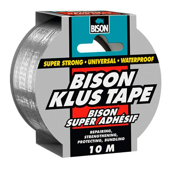 Лента Bison Klus Tape клейкая (10 м х 50 мм) серый