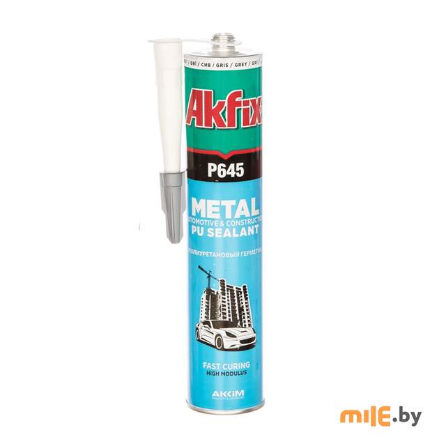 Герметик Akfix P645 ПУ 280 мл (серый)