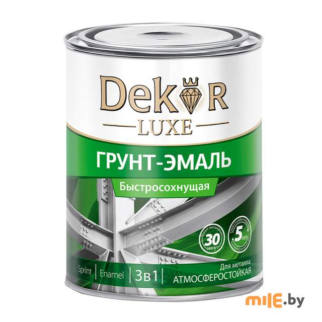 Грунт-эмаль Dekor Sprint 3 в 1 быстросохнущая вишневая 0,9 кг