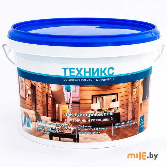 Лак Техникс Для древесины ВД-АК-1 ТГ (прозрачный) 3 кг