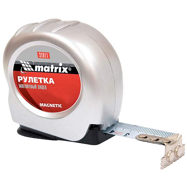 Рулетка Magnetic, 3 м х 16 мм, магнитный зацеп Matrix 31010