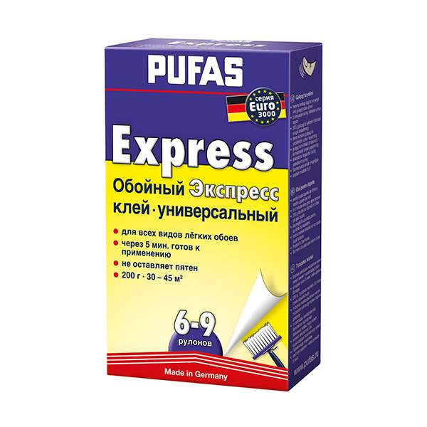 Клей для обоев PUFAS Экспресс Euro 3000 200 г