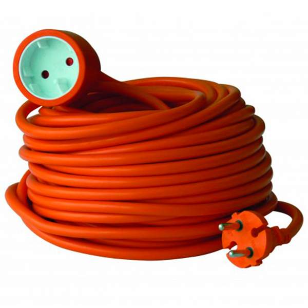 Удлинитель-шнур кабель Electraline ПВС 2x1,5 20м оранжевый 01623
