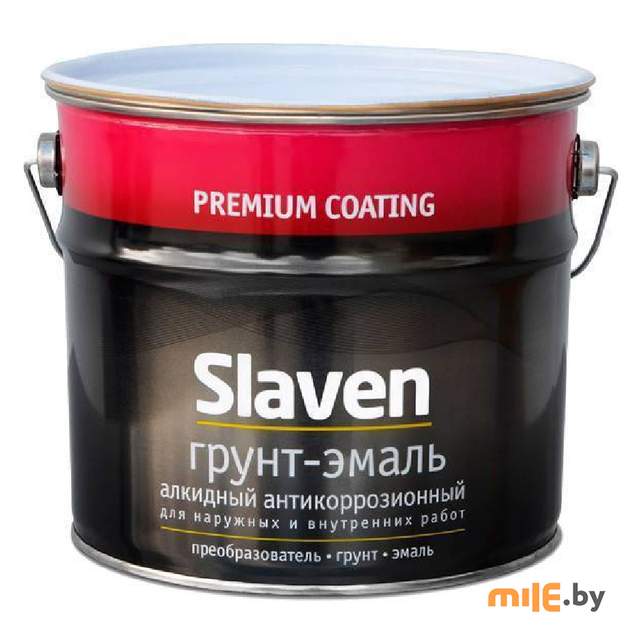 Грунт-эмаль Slaven вишнёвая 3,2 кг