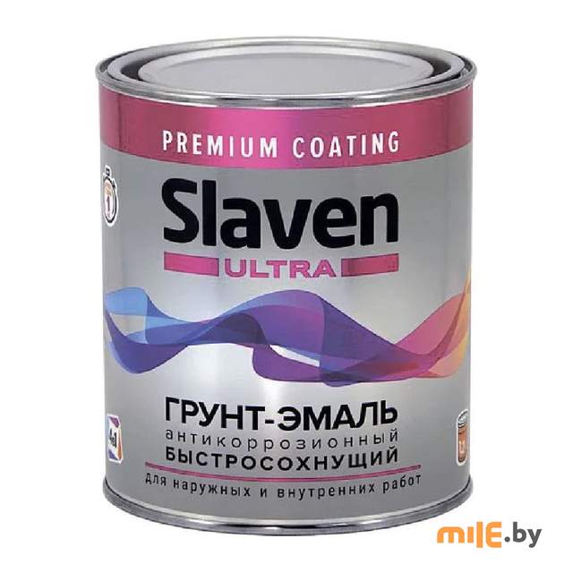 Грунт-эмаль Slaven Ultra быстросохнущий RAL 9005 чёрная 1,2 кг