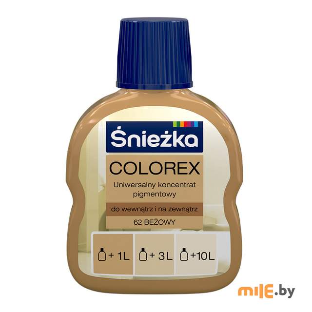 Колеровочная краска Sniezka Colorex № 62 0,1 л (бежевый)