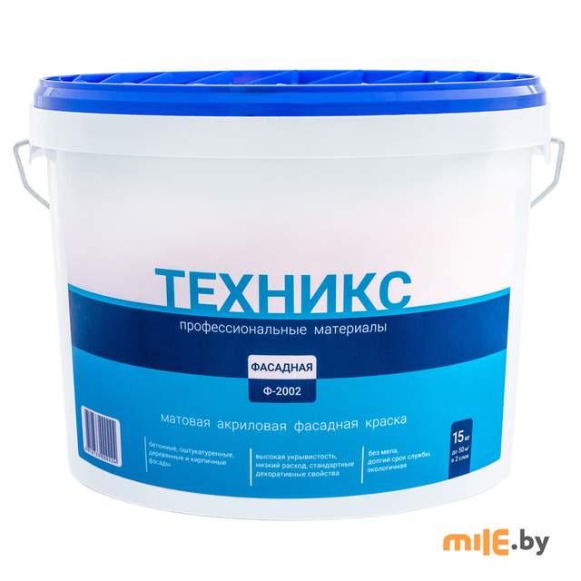 Краска Техникс Фасад ВД-АК-1 Ф-2002 P серый 15 кг