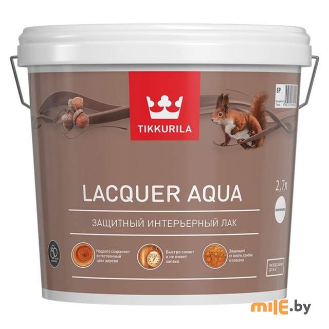 Лак Tikkurila Lacquer Aqua матовый 2,7 л (прозрачный)