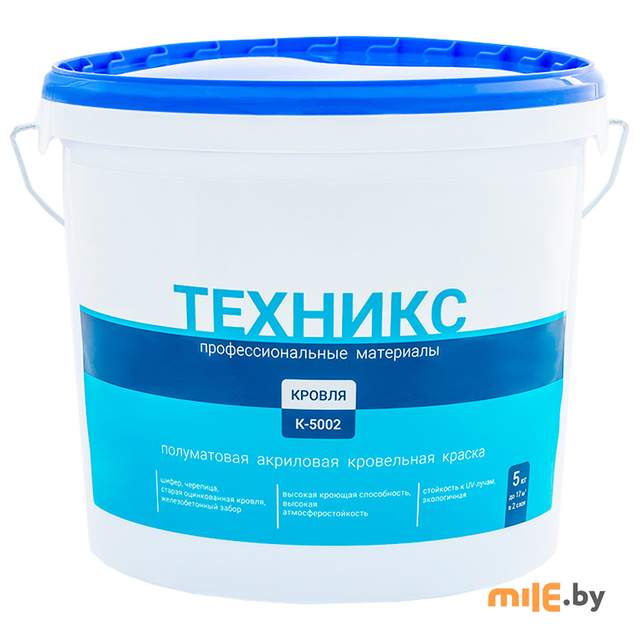 Краска Техникс Для кровли ВД-АК-1 К-5002 (коричневая) 5 кг