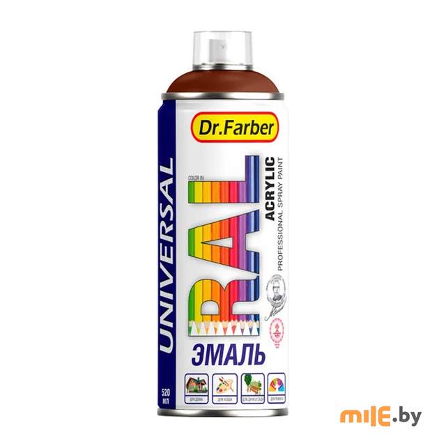 Эмаль-аэрозоль Dr.Farber 07471-270 RAL 8011 (орехово-коричневый) 520 мл