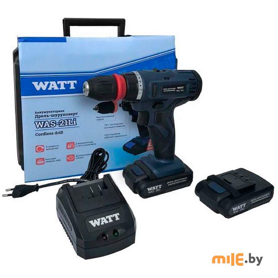 Шуруповерт Watt WAS-21Li (1.021.029.10)
