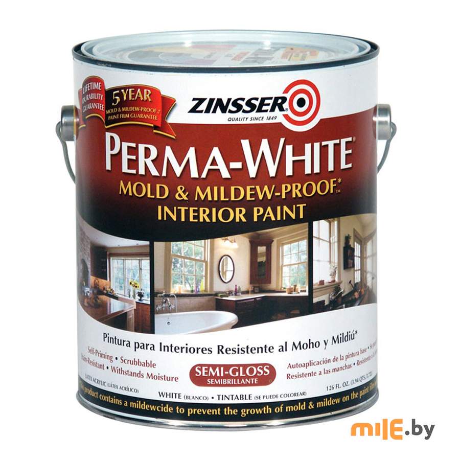 Краска акрилатная Zinsser 02761 3,78 л (белый)