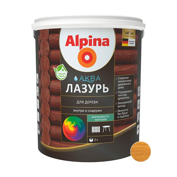 Лазурь Alpina Аква 0,9 л (кедр)
