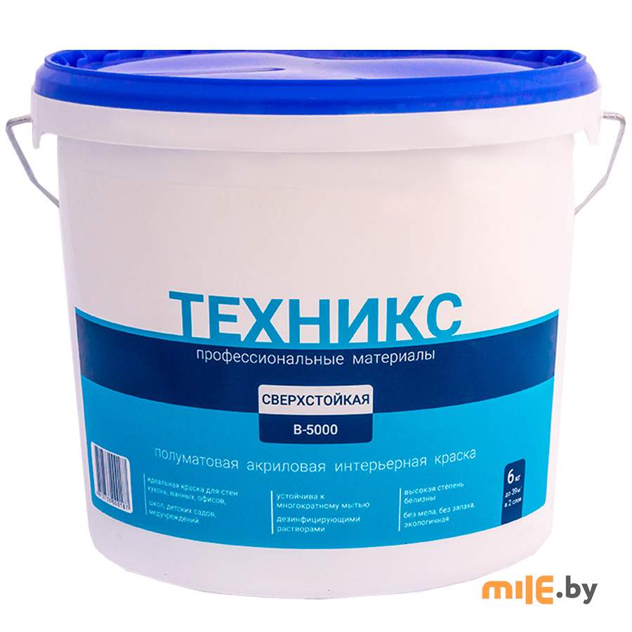 Краска Техникс Сверхстойкая В-5000 P (белая) 6 кг