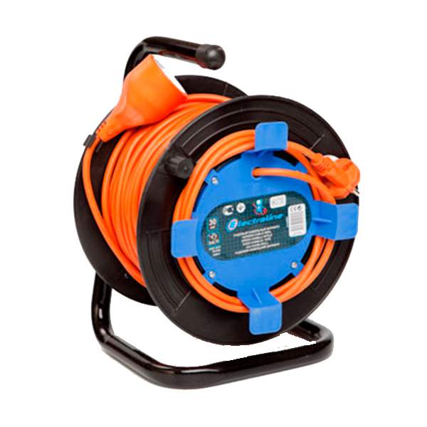 Удлинитель Electraline на катушке 1Р кабель ПВС 2x0,75 20м без защиты