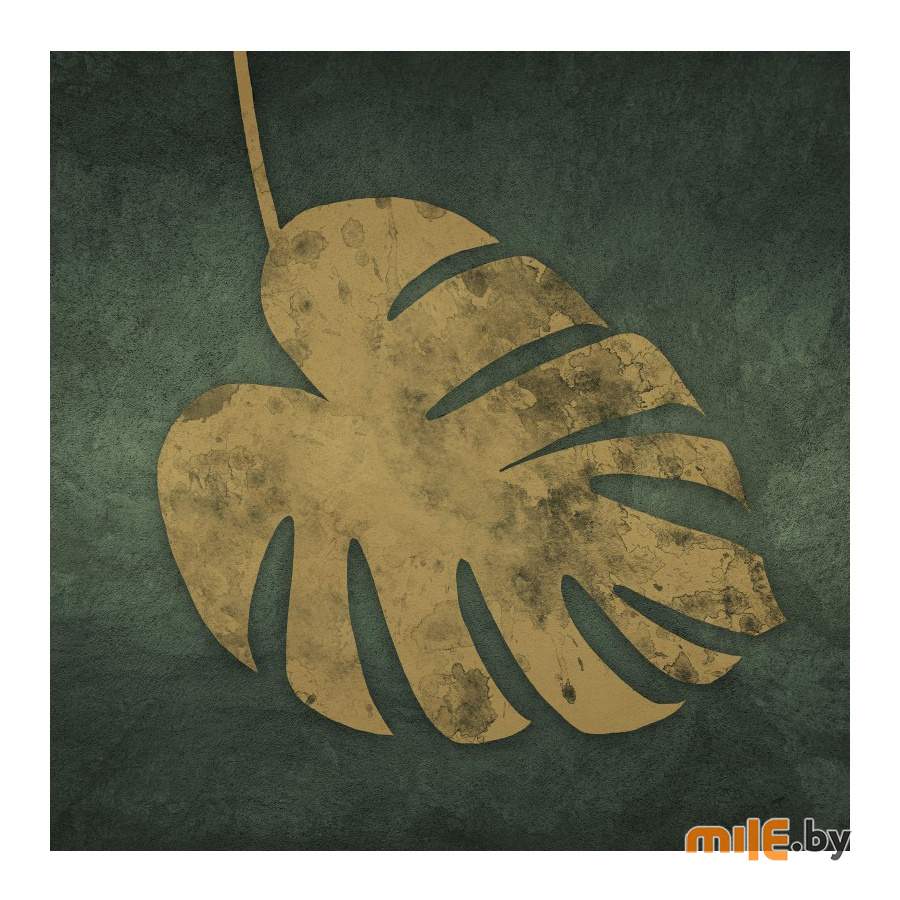 Репродукция на холсте Orlix Золотая монстера CA-12031 (60x60 см)