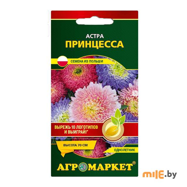 Семена астры Агромаркет Принцесса (0,5 г)