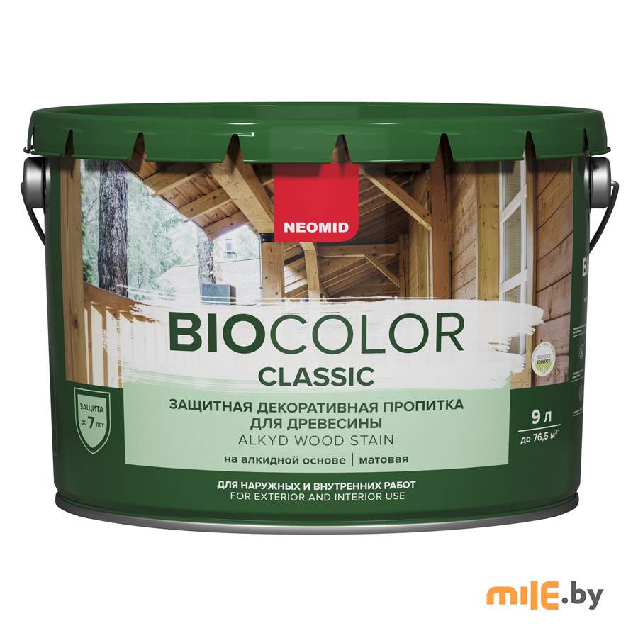 Защитная декоративная пропитка Neomid Bio Color Classic 9 л (сосна)