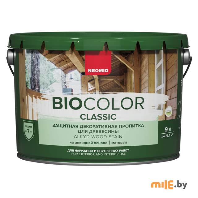 Защитная декоративная пропитка Neomid Bio Color Classic 9 л (сосна)