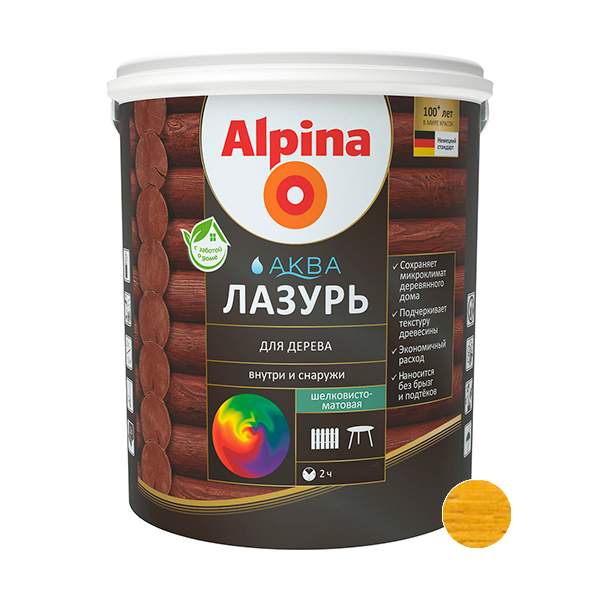 Лазурь Alpina Аква 0,9 л (сосна)