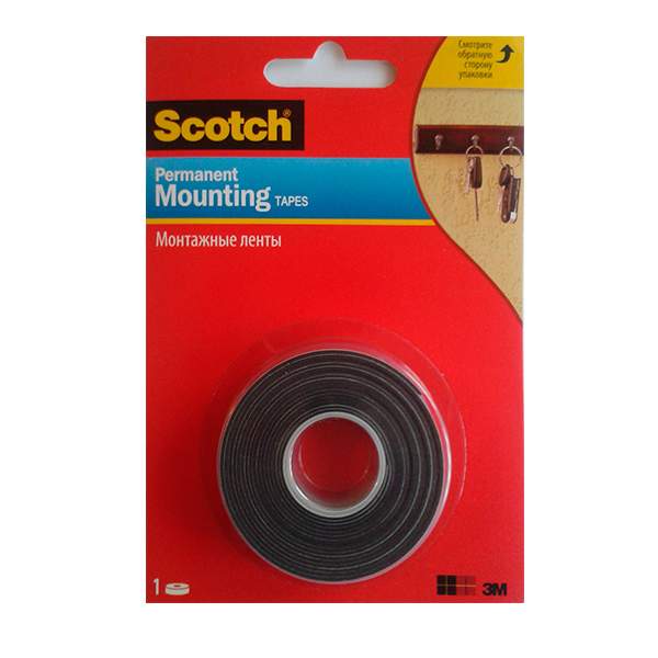Лента 3M Scotch двусторонняя  9536-B (2 м х 12 мм)
