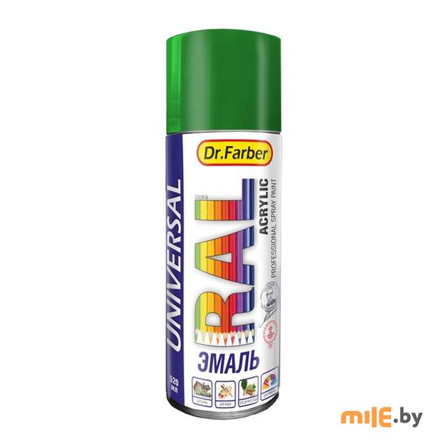 Эмаль-аэрозоль Dr.Farber 07186-270 RAL 6018 (желто-зеленый) 520 мл