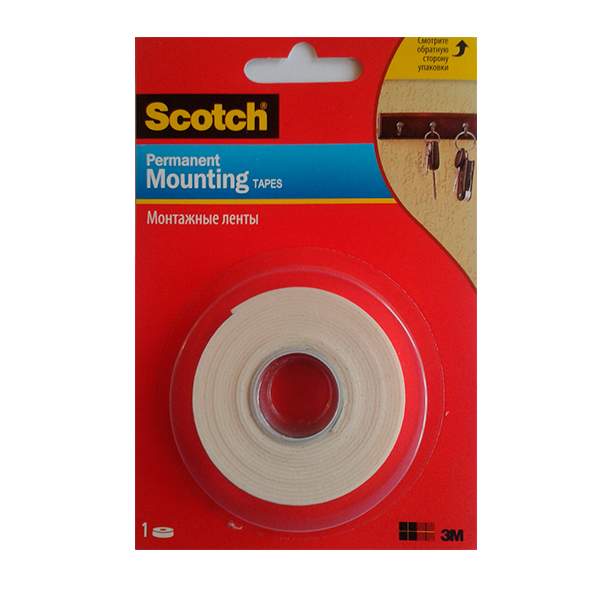 Лента 3M Scotch двусторонняя  9536-W (2 м х 12 мм)