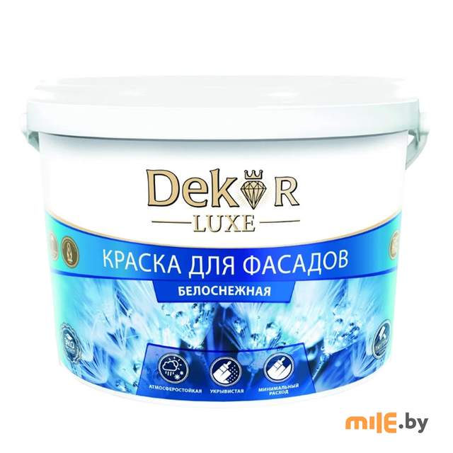 Краска Dekor ВД-АК-111 ГОСТ для фасадов белая 14 кг