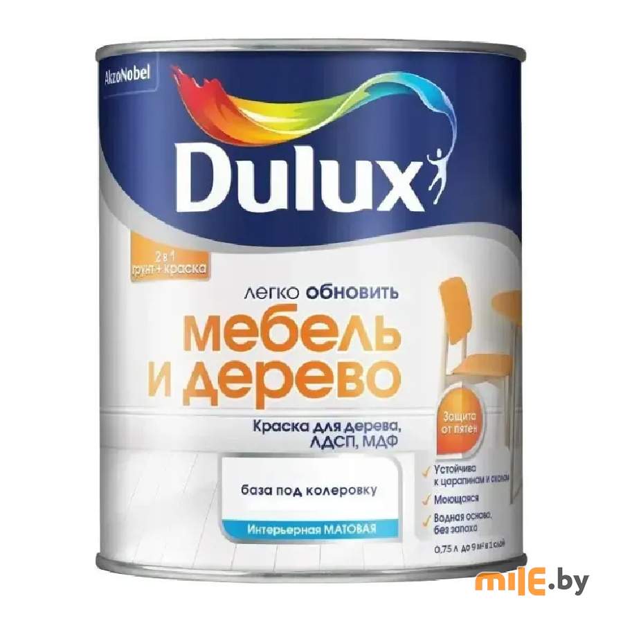 Краска Dulux Мебель и Дерево BC 0,75 л