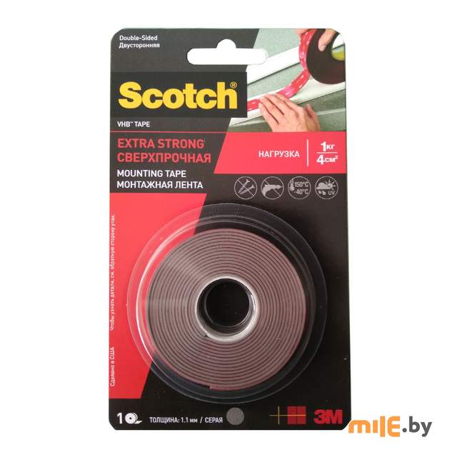 Лента двусторонняя 3M Scotch VHB GPH 110 Super Strong 1514-В-19-2 (19 мм х 2 м)