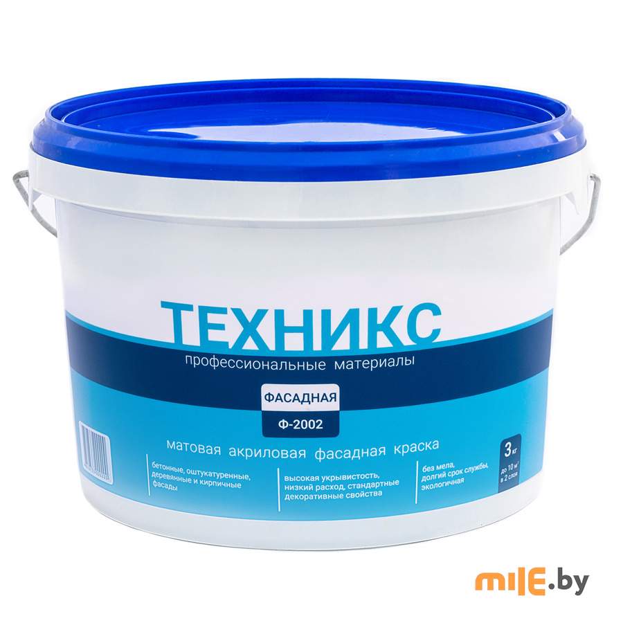 Краска Техникс Фасад ВД-АК-1 Ф-2002 P серый 3 кг