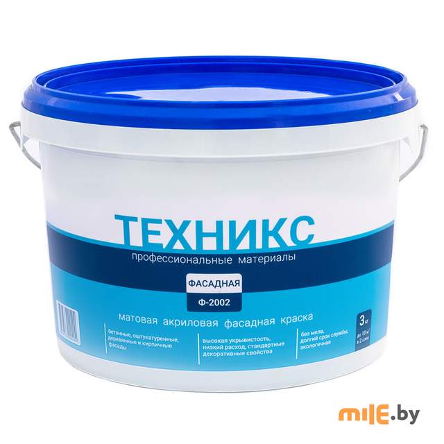 Краска Техникс Фасад ВД-АК-1 Ф-2002 P серый 3 кг