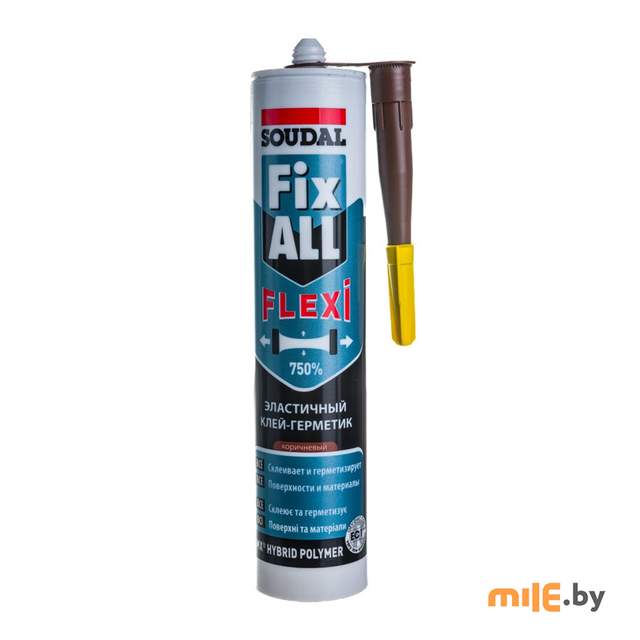 Клей-герметик гибридный Soudal Fix All Flexi (коричневый) 290 мл
