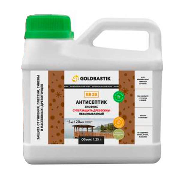 Антисептик GOLDBASTIK Биофикс BB 28 1,25 л (зеленовато-фисташковый)
