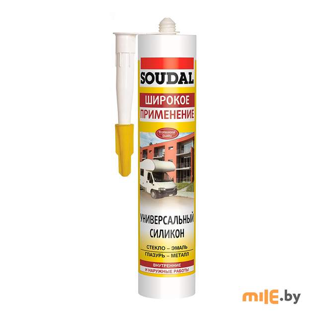 Герметик силиконовый универсальный Soudal Дом Хобби (прозрачный) 280 мл