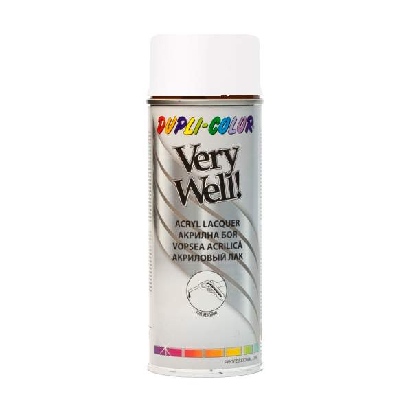 Аэрозольная эмаль Dupli-color Very Well белая RAL 9010 400 мл