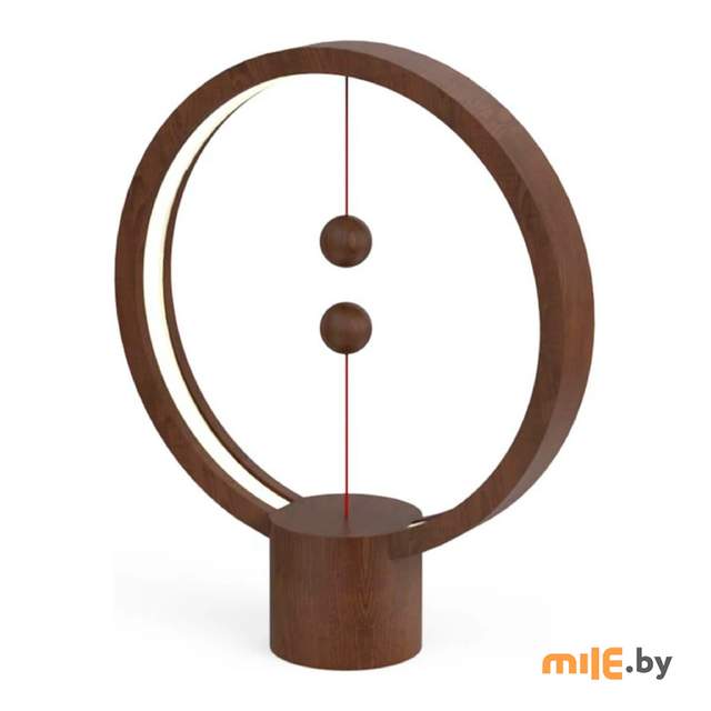 Лампа настольная Allocacoc Heng Balance Lamp Round USB (темное дерево)