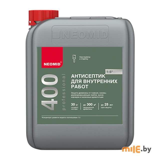 Состав деревозащитный для внутренних работ NEOMID 400 5л