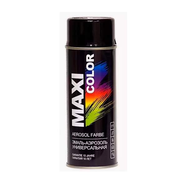 Аэрозольная эмаль Maxi Color универсальная глянцевая 400 мл (чёрный)