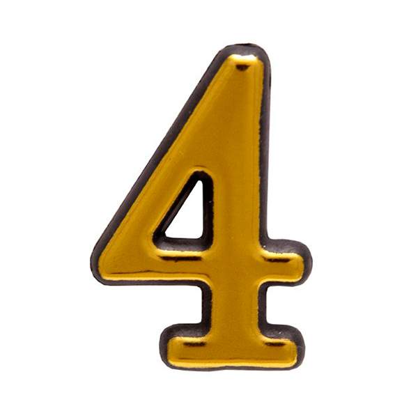 Цифра Аллюр №4 золото пластик