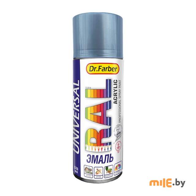 Эмаль-аэрозоль Dr.Farber 07396-270 RAL 9006 (бело-алюминиевый) 520 мл