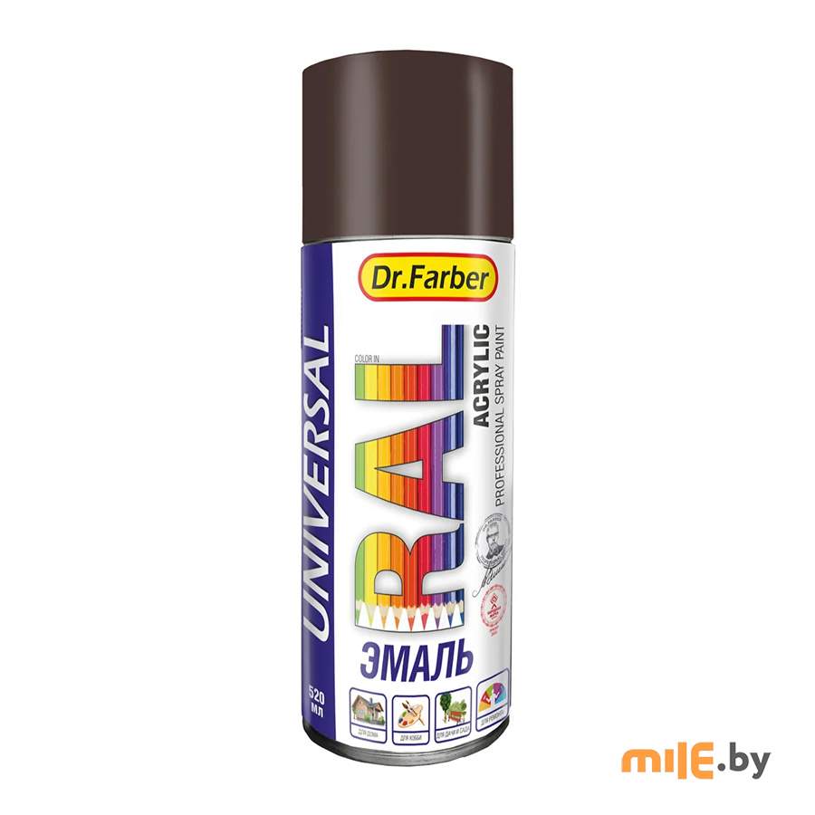 Эмаль-аэрозоль Dr.Farber 07479-270 RAL 8017 (шоколадно-коричневый) 520 мл