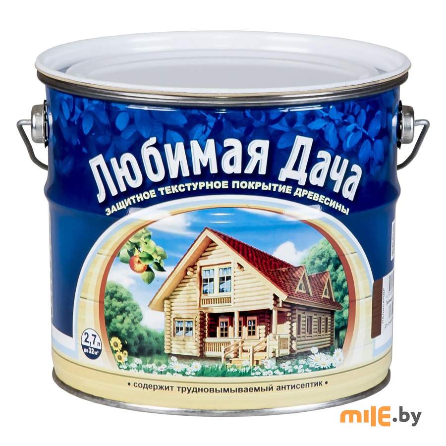 Защитный состав Любимая дача для дерева (белый) 2,7 л