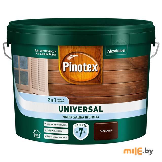Пропитка Pinotex Universal 2 в 1 Палисандр 9 л (5620467)