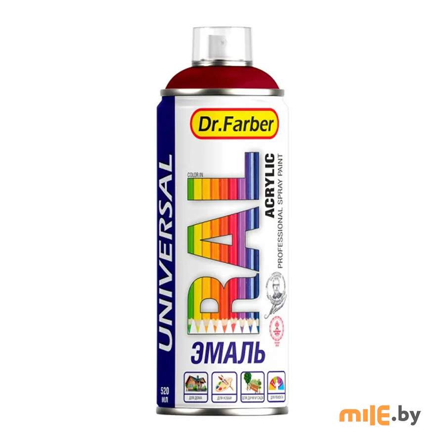 Эмаль-аэрозоль Dr.Farber 07126-270 RAL 3005 (винно-красный) 520 мл