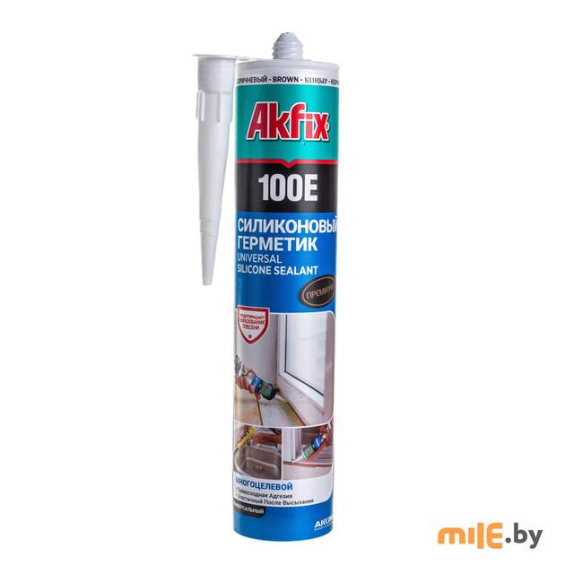 Универсальный силикон Akfix 100E 280 мл (коричневый)