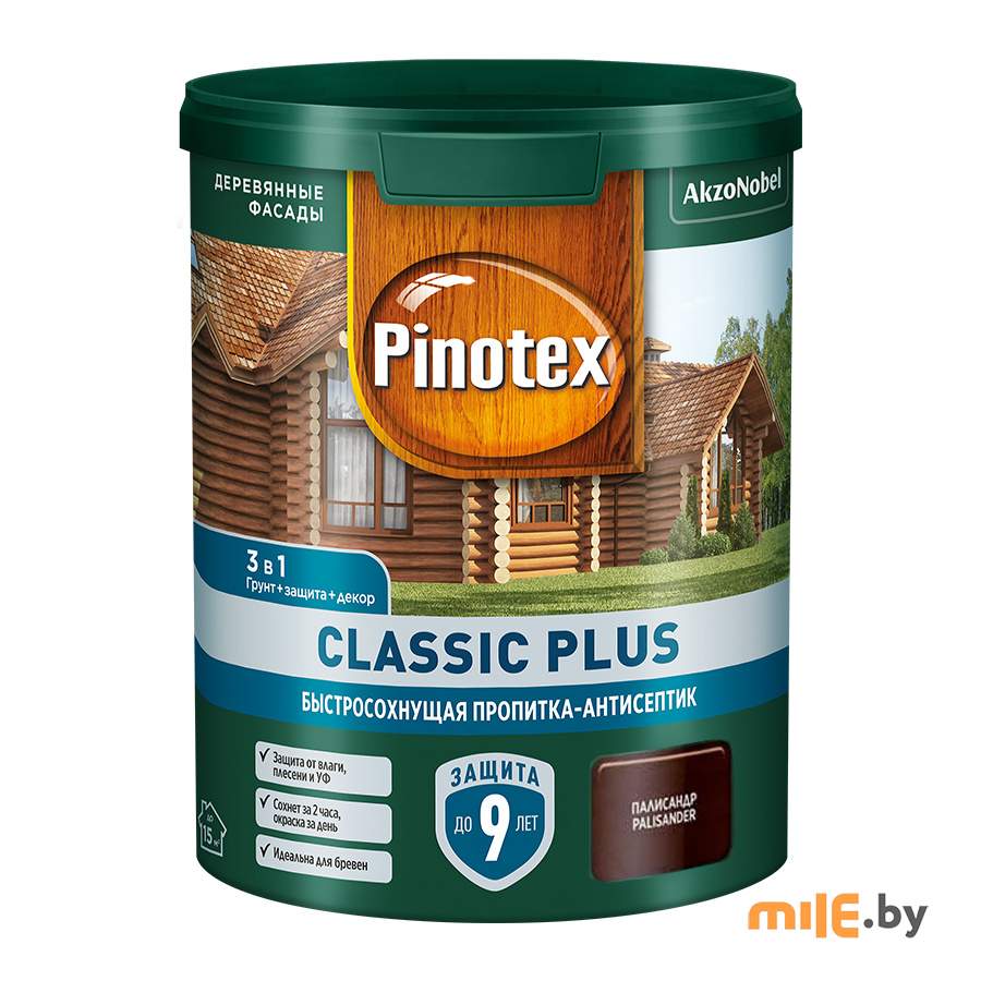 Антисептик Pinotex Classic Plus 3 в 1 (5727787) 0,9 л палисандр
