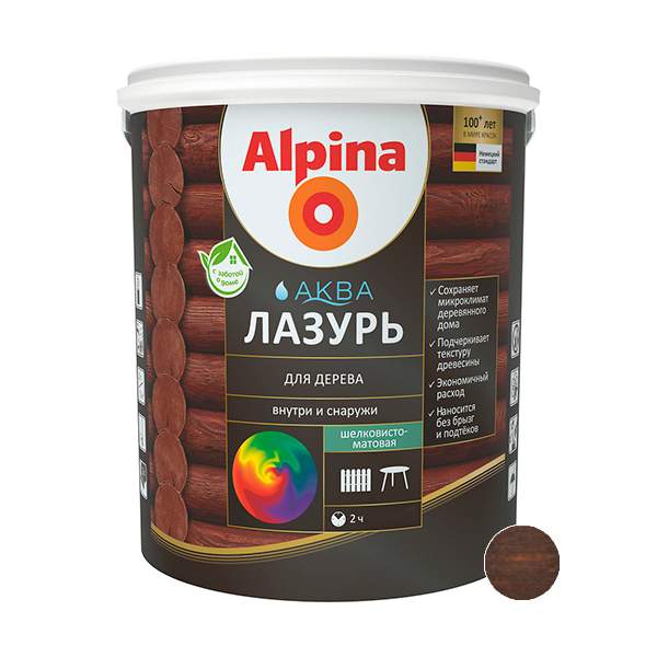 Лазурь Alpina Аква 0,9 л (полисандр)