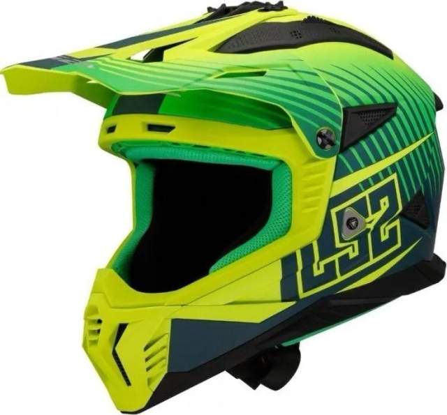 Мотошлем LS2 MX708 Fast II Duck (L, Green H-V Yellow)