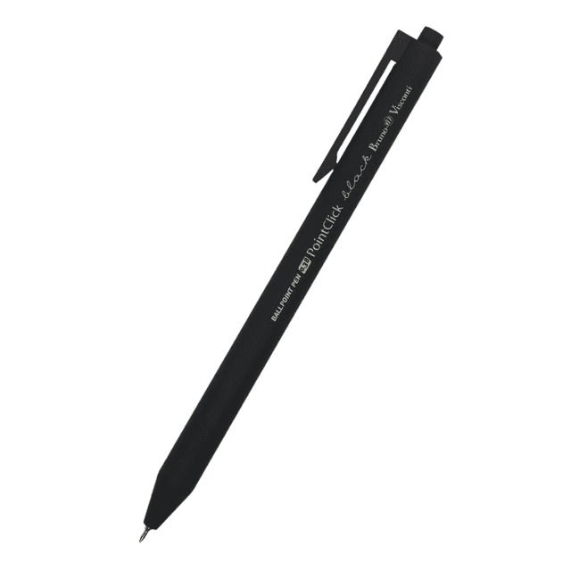 Ручка шариковая автоматическая "PointClick.Black", 0.5 мм, пластик, стерж. синий, черный